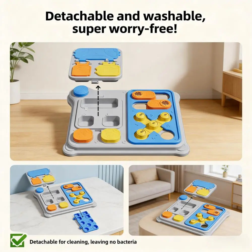 Interactive puzzle toy for small/medium/large dogs, feeding & training use, improves IQ