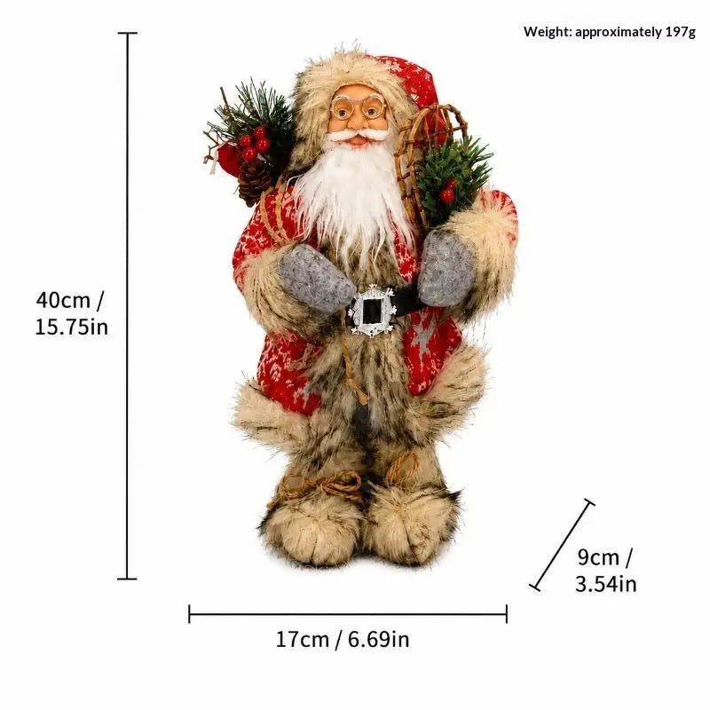 2026 Christmas Decoration For Home Santa Claus Plush Doll 30cm Navidad Party Decor Xmas Ornaments New Year Gift