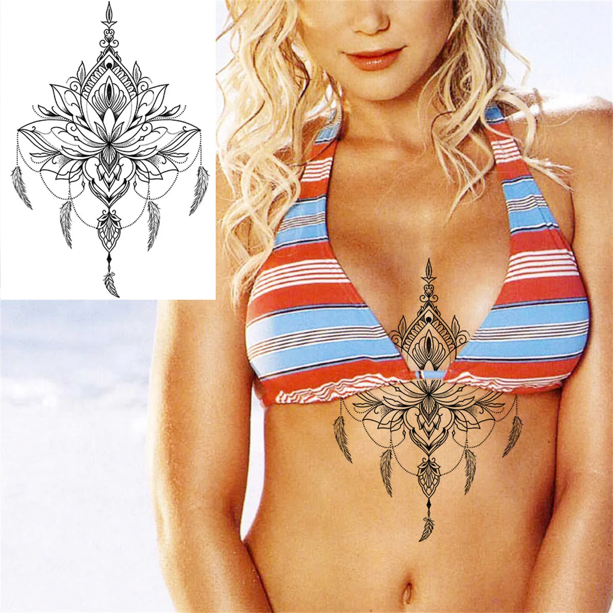 Realistic Sexy Peony Tattoos Temporary Women Adult Flower Arm Tattoos Sticker Waterproof Fake Floral Bloosom Body Leg Art Tatoos