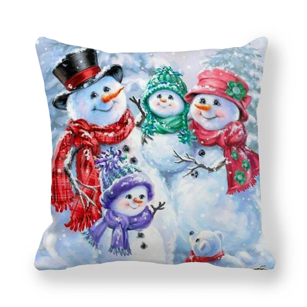 45CM Merry Christmas Cushion Cover Pillowcase 2023 Christmas Decorations for Home Ornament Happy New Year Christmas Decor 2022