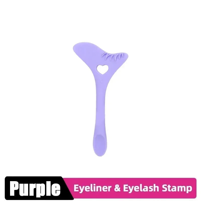 Eyeliner Makeup Stencils 1pc Multi-functional Silicone Eyeliner Aid Tool Drawing Lipstick Wearing Aid Face Cream Applicator