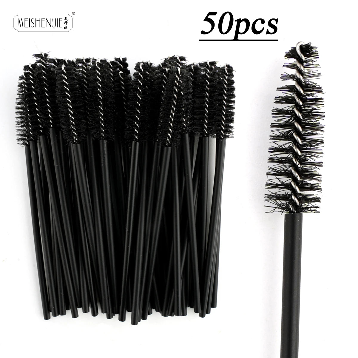 MEISHENJIE Hot Sale Eyelashes Brush Comb 5-50 PCS Eye Lashes Extension Mascara Wands Makeup Professional Makeup Beauty Tools
