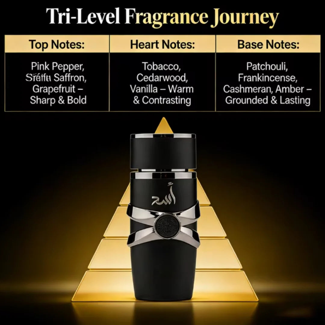Arabian Men's Perfume Asad essence Perfume Spray 100ml Fashionable Cologne, Large Capacity Long-Lasting Unisex Scent.