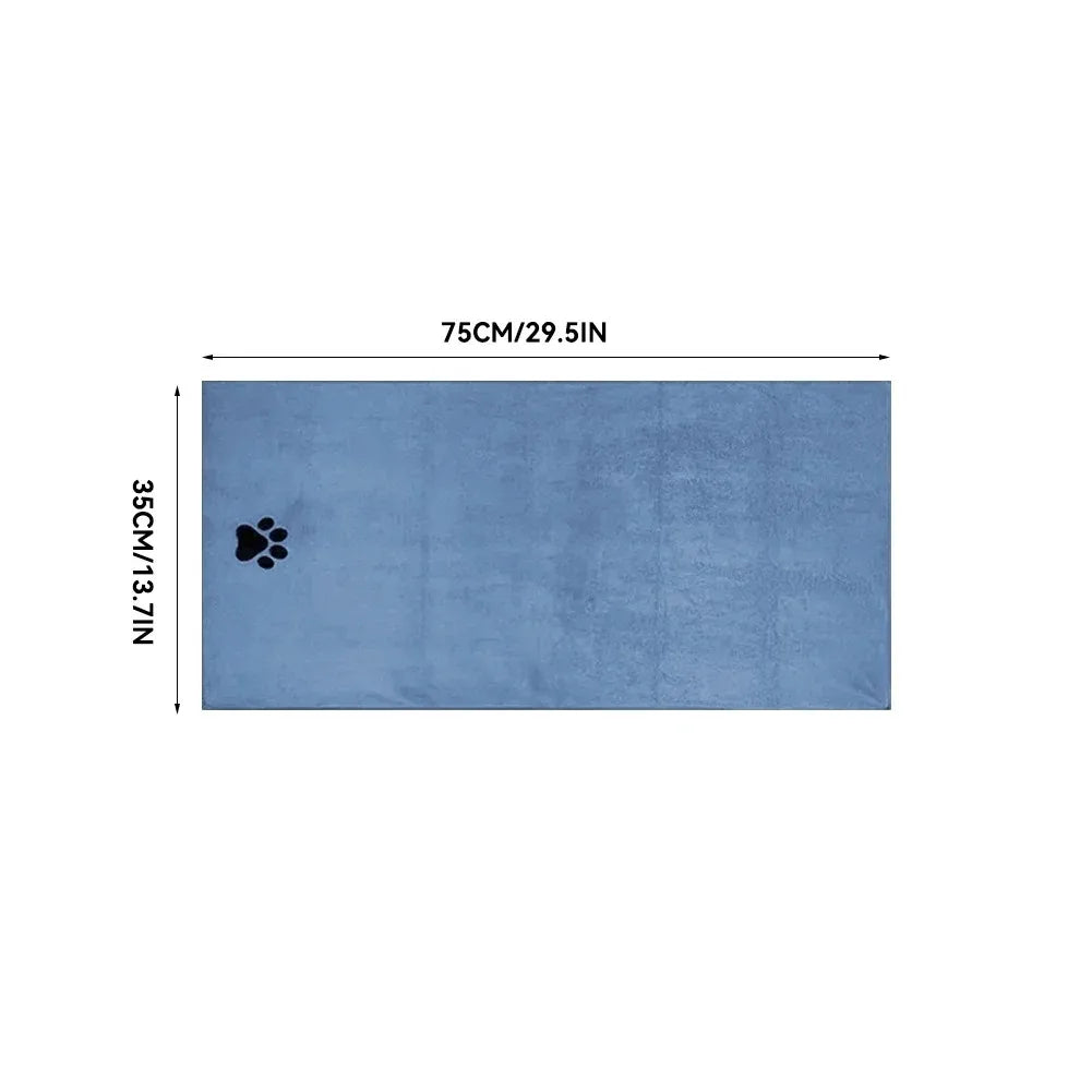 35*75cm/50*100cm Microfiber Pet Bath Towel Embroidered Super Soft Absorbent Cat for Dogs Grooming Supplies