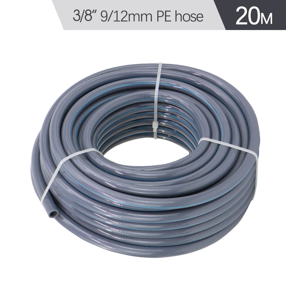 3/8" 9/12mm Misting Cooling System 360° Free-Bend Nozzle Atomizer Sprayer PE Hose 80 Mesh Filter Garden Irrigation Watering Kit