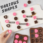 Silicone Chocolate Molds, Non-Stick Candy Molds for Making Bite Size Chocolates, Candies, Truffles, Gummies, Jelly