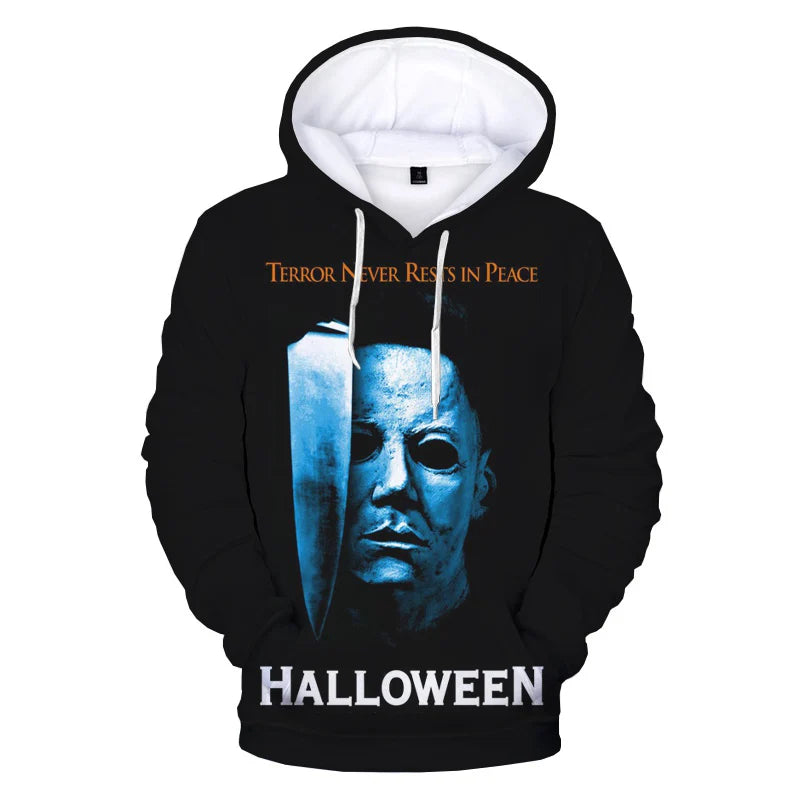 Halloween Horror Movie Hoodies Michael Myers 3D Print Y2k Hoodie Men Women Streetwear Pullovers Hooded Sweatshirts Male Clothing