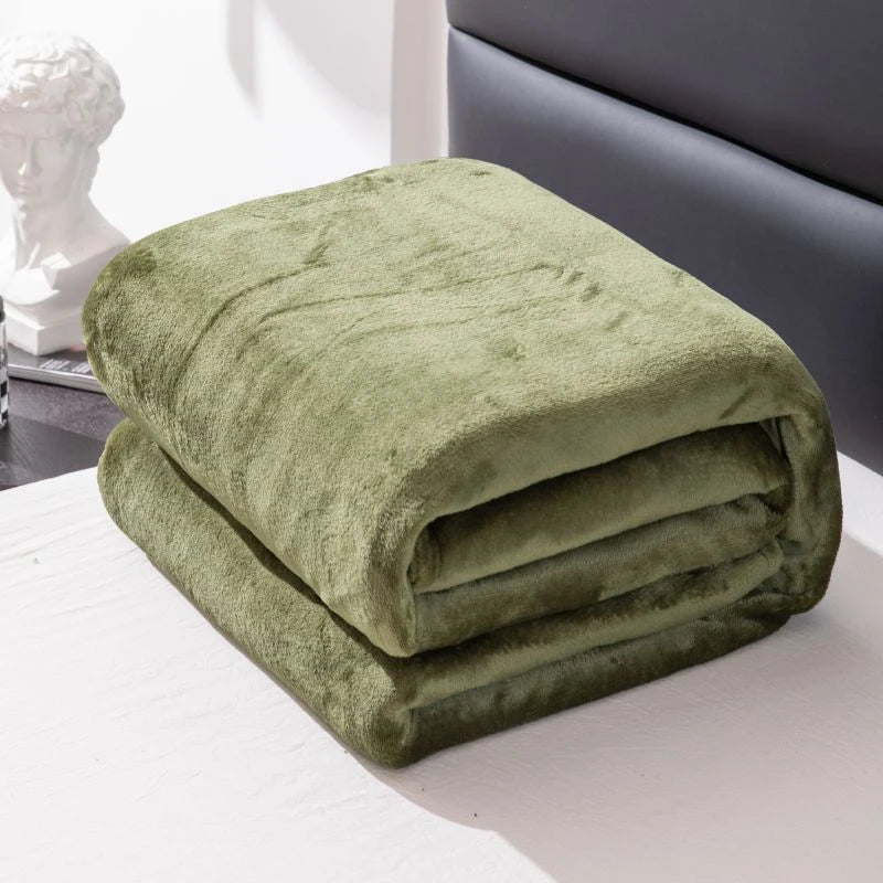 Flannel Blanket - High-weight Multi-functional Soft Blanket with Skin-friendly Texture and Multiple Color Options Available