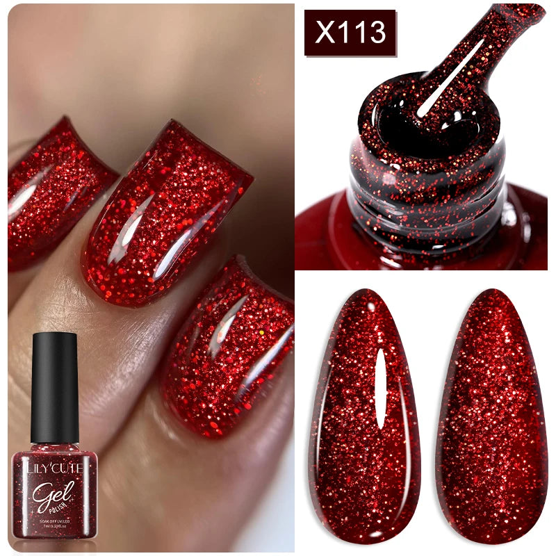 LILYCUTE 7ml Fruit Grape Purple Cat Magnetic Gel Nail Polish Vernis Semi Permanent Soak Off Colorful Gel Polish Nails Supplies