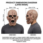 Realistic Scary Zombie Mask Latex Full Head Horror Monster Halloween Cosplay Party Haunted House Prop Creepy Costume Accessory