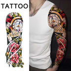 1Pcs Gorgeous Full Arm Temporary Tattoo Stickers, Long-lasting and Waterproof, Realistic Fake Tattoos for Man and Women.