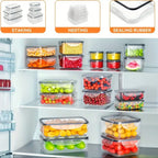 40 Pcs Food Storage Containers With Airtight Lids Modern Clear Plastic Meal Prep Lunch Boxes Leakproof Stackable Container Set For Meal Prep Leftovers Kitchen Pantry Refrigerator Organization Housewarming Gift