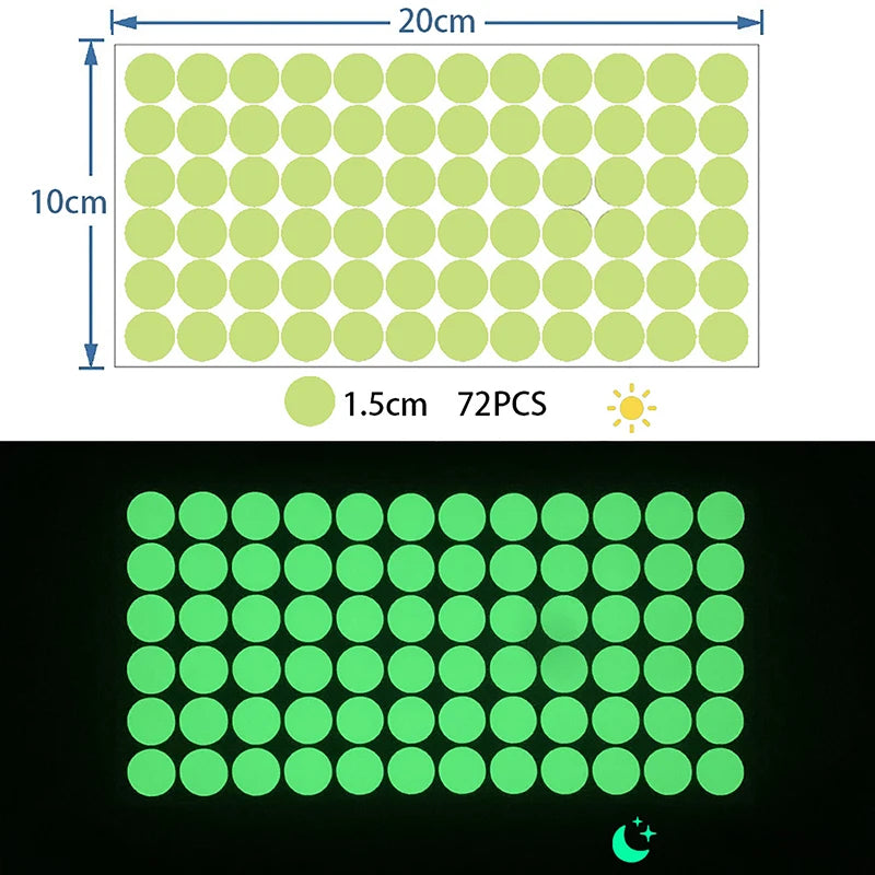 Luminous Dots Wall Stickers Fluorescent Home Children's Room Wall DIY Self-adhesive Decorative Glow In The Dark Stickers