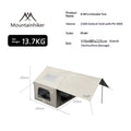 8+8㎡ inflatable camping tent, large inflatable camping tent (with manual air pump), easy-to-set-up portable camping tent.