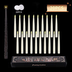 12/10 PCS LED Floating Candles with Magic Wand Flameless Flying Candle Flickering Burning Candles for Wedding Holiday Decoration