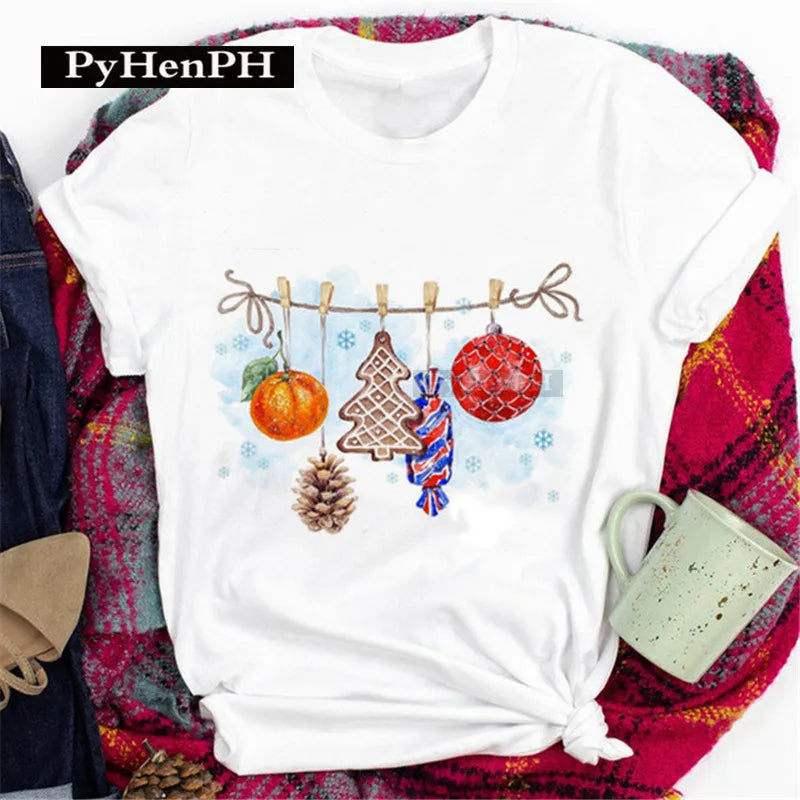 Merry Christmas T Shirt  Personalized and Exquisite Christmas Gift T-shirts and Clothes Women Clothing Aesthetic Clothes