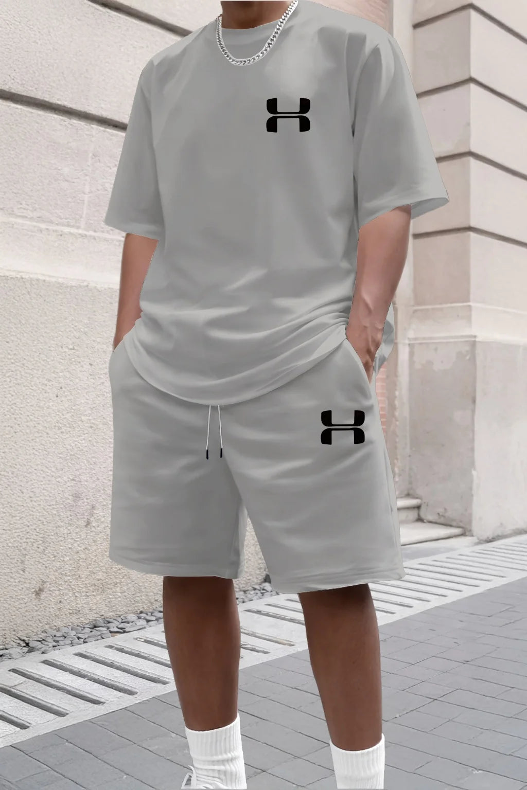 2026 New Men's Sportswear Short Sleeved T-shirt and Sports Shorts Summer Casual Jogging Pants Set Men's Two-piece Set