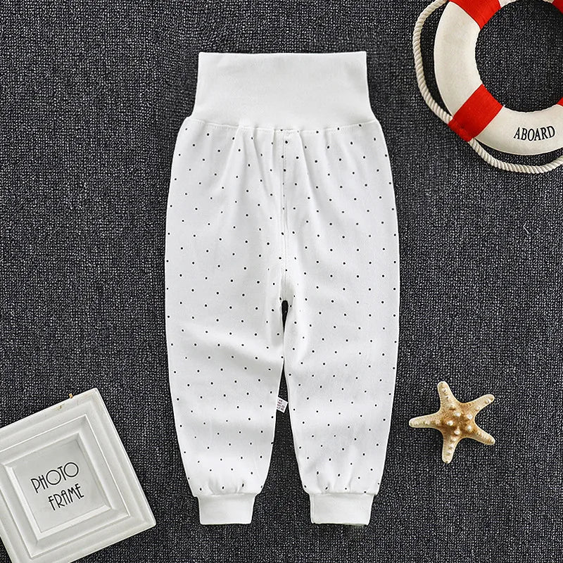 2023 Autumn Spring Newborn Baby Pants Girl Boy High waist Leggings Cotton Clothes Toddler Trousers Clothing Infant Kids PP Pants