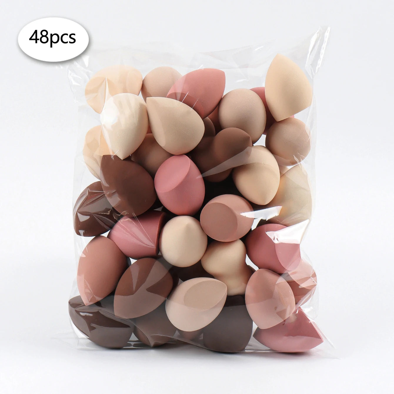 3/8/12/16/24/32/48Pcs Milk Coffee Makeup Sponge, Suitable for Applying and Setting Makeup, Suitable for All Skin Types