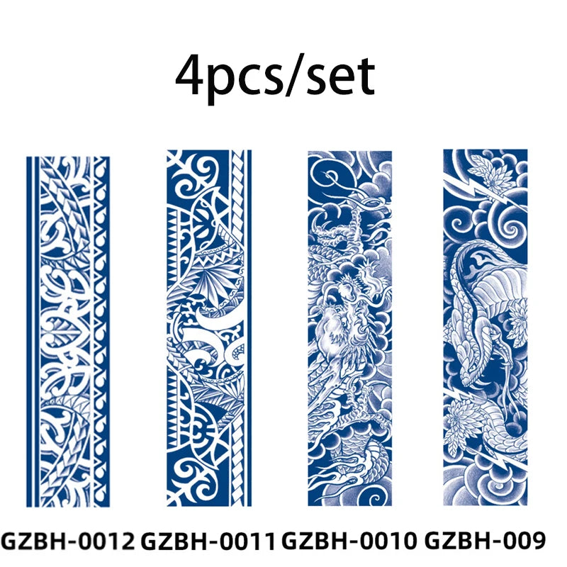 Armband Waterproof Temporary Tattoo Sticker arm and shoulder tattoos for men False Waist Arm Foot Strip Tattoos for Girl Women