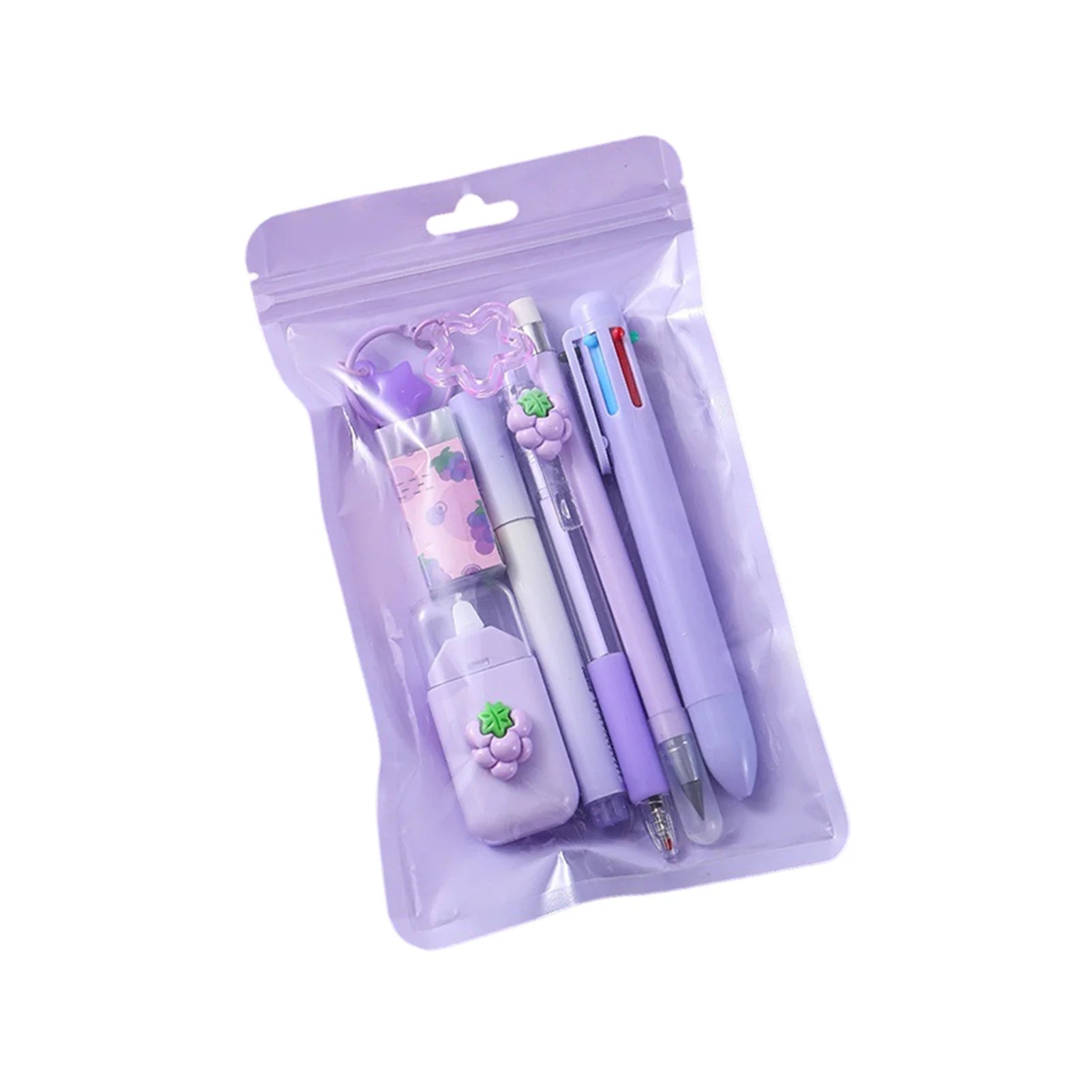 7pcs/set Colorful School Stationary Kits Including Ballpoint Pens Correction Tape Set For Student Learning Supplies