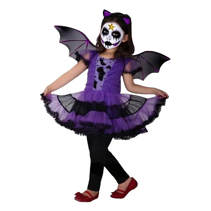 Halloween Costume Girls Witch Ghost Bride Vampire Cosplay Dress Kids Carnival Party Clothes Little Red Riding Hood Dresses Up