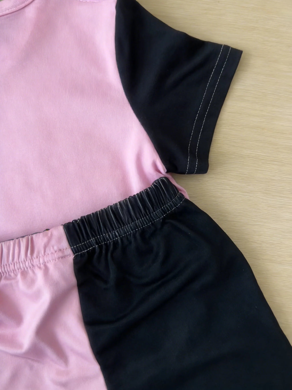 Pink-Black K-POP Set: Girl’s Idol-Style Trendy Outfit