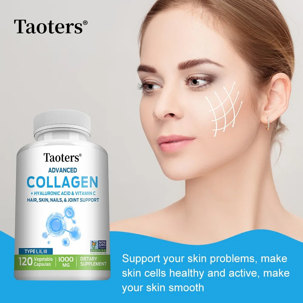 Advanced Collagen Supplement - with Hyaluronic Acid, Supports Skin & Hair Health, Boosts Immunity & Maintains Overall Well-being