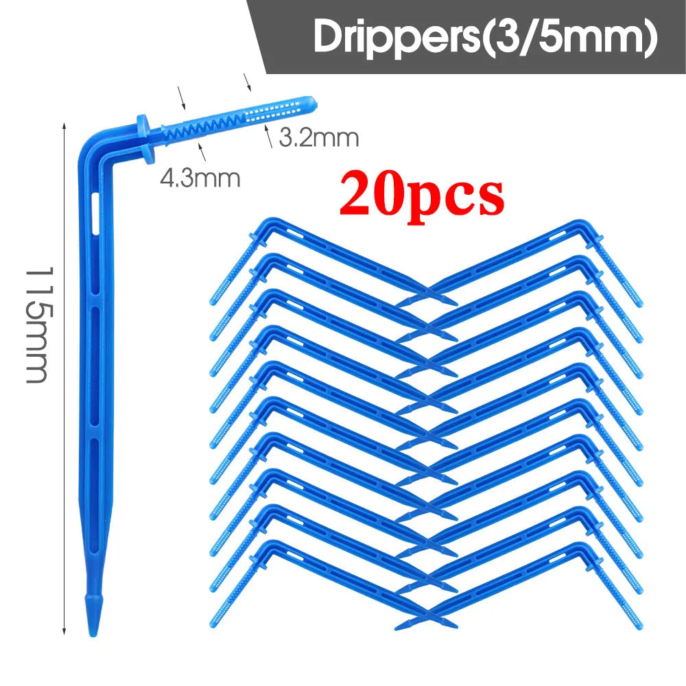 2L 4L 8L Dripper Irrigation 3/5mm Hose 2/4-Way Connector Water Splitter Emitter Drip Arrow Micro Drip System Garden Accesorries