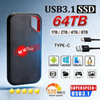 16TB External Solid State Drive High Speed USB3.1 Type-C Portable External Drive Lightweight Compact Plug & Play for Laptop PC M