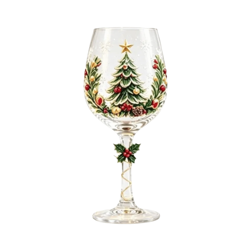 Christmas Gifts Santa Claus Christmas Wine Glass Snowman Transparent Clear Stemmed Cup Funny 3D Creative Tall Glass Table Decor
