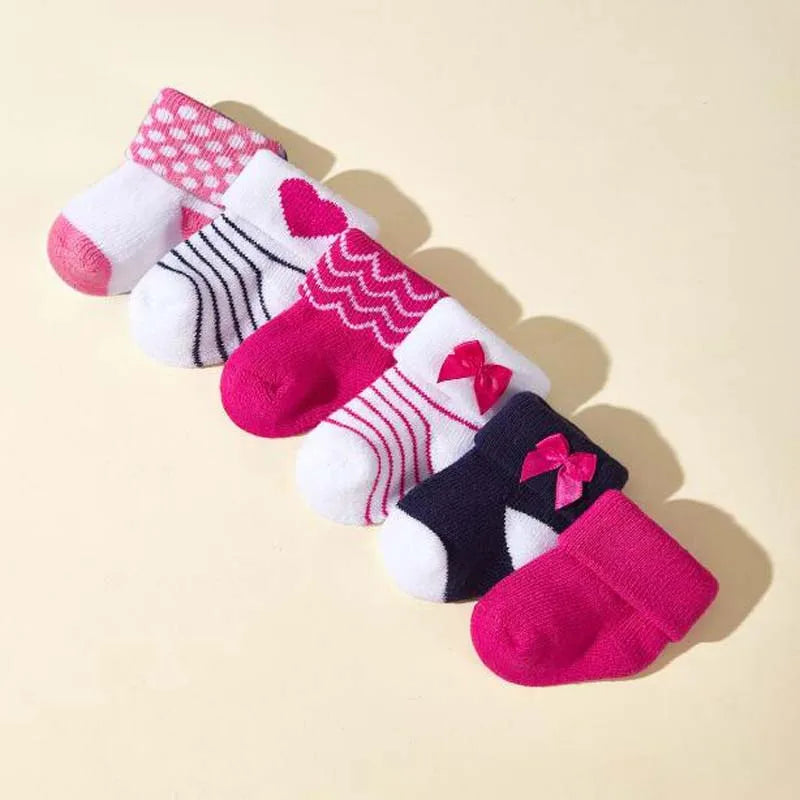 3Pair/lot new girls' warm socks for autumn and winter