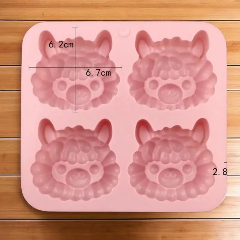 Cartoon Alpaca Silicone Mold For Soap Making Supply Jelly Candy Chocolate Ice Cube Tray Animal Cookies Cake Decor