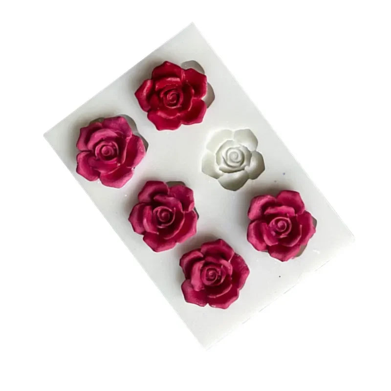 1pc Rose Silicone Mold Chocolate Pudding Jelly Fondant Mold Clay Plaster Resin Craft Mold Diy Baking Tools