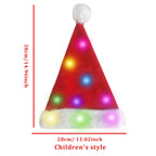 Christmas Hat Merry Christmas LED Light Hat New Year Ligthed Hat Red Santa Claus Hat for Kids Adult Xmas Gift Christmas decor