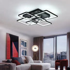 Modern Living Room Acrylic Led Ceiling Lamp Bulb 220v Black Bedroom Study Ceiling Light Home Dining Room Lighting Lustre Fixture