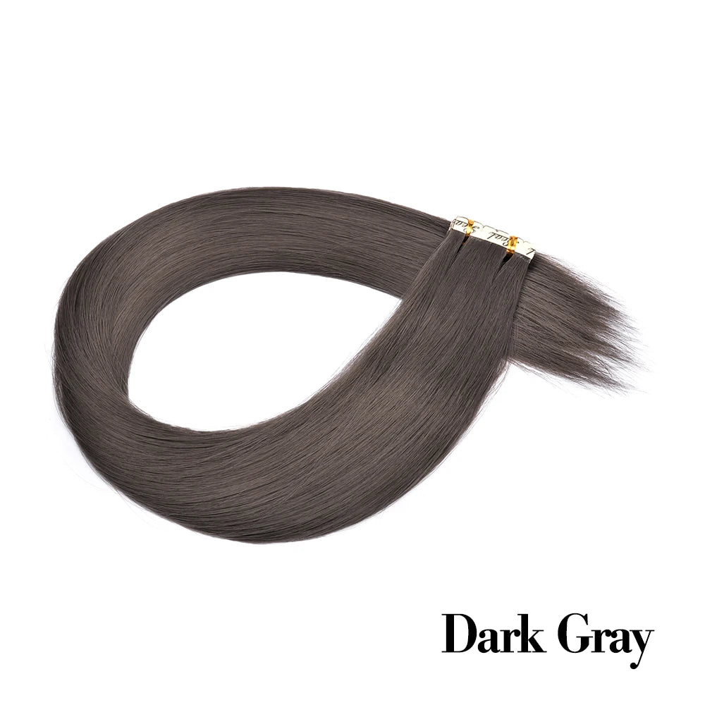 Synthetic Straight Tape In Hair Extensions 10pcs Natural Hair Extension 24inch For Women Invisible Double Sided Free Style