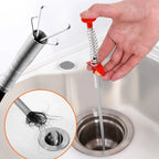 60cm Flexible Drain Snake Spring Pipe Cleaner Tool for Kitchen/Bathroom Sink Clogs (Heavy-Duty Hair & Debris Remover)