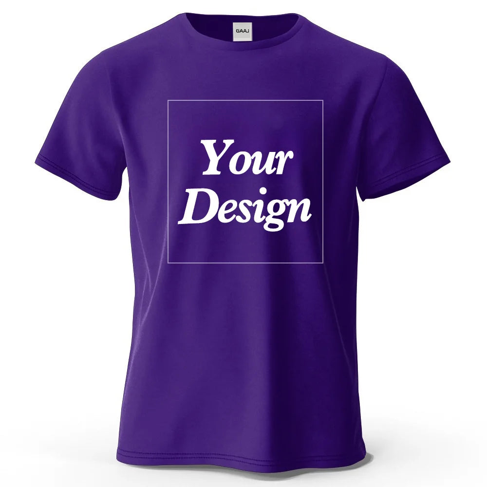 Custom T shirt Customized tshirt Personalized Tee Shirt Diy Print Your Photo Brand Logo Text Men Women 100% Cotton Premium Gift