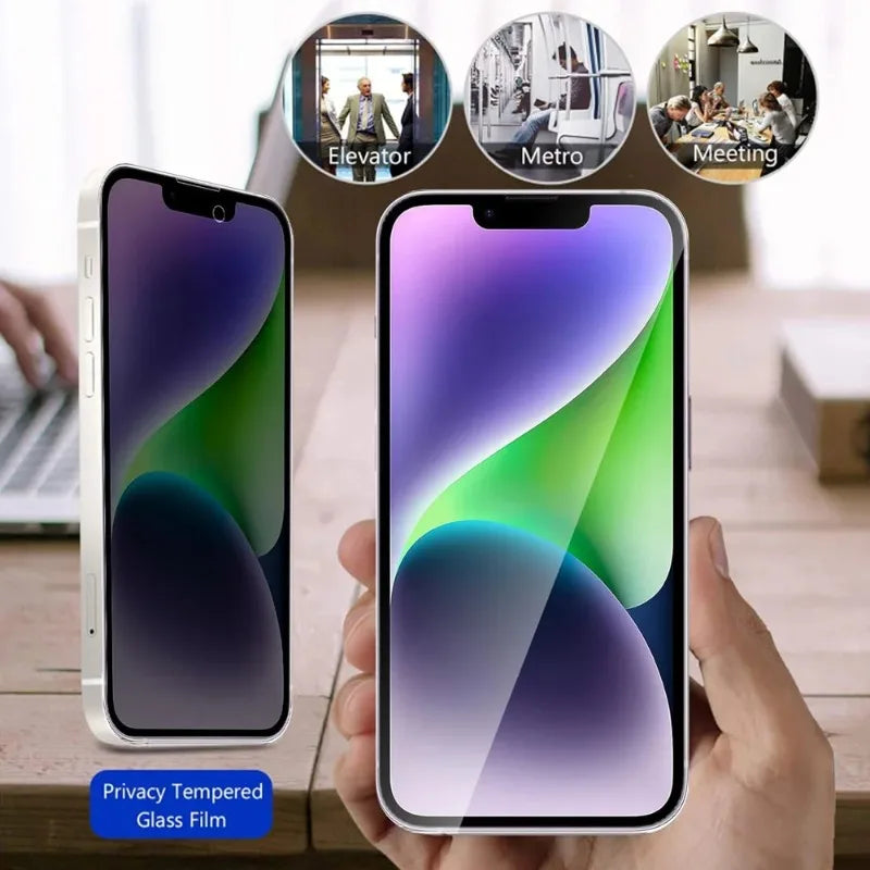 3PCS Privacy Screen Protector For iPhone 17 17e 16e 16 15 14 Pro Max Anti Spy Tempered Glass For iPhone 13 12 11 Privacy Film