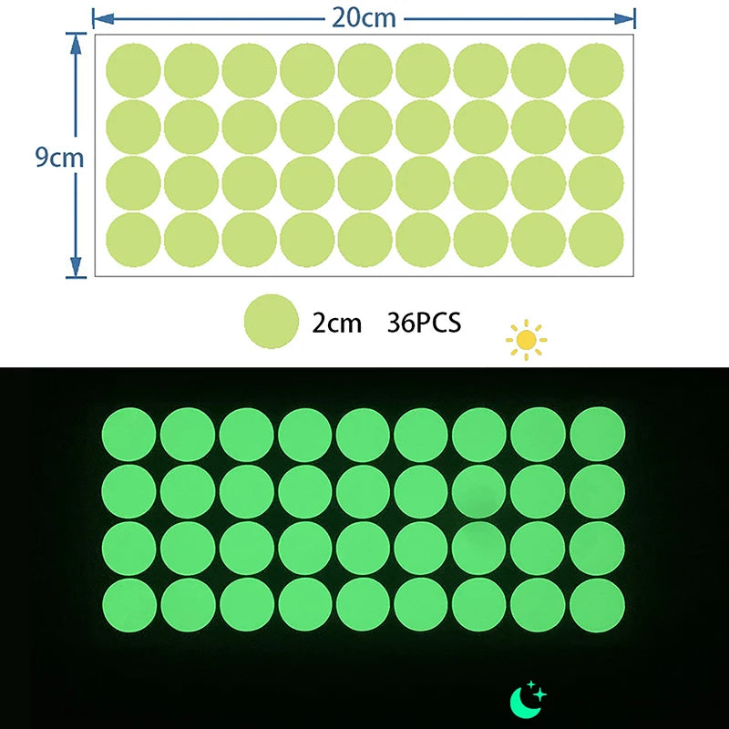Luminous Dots Wall Stickers Fluorescent Home Children's Room Wall DIY Self-adhesive Decorative Glow In The Dark Stickers