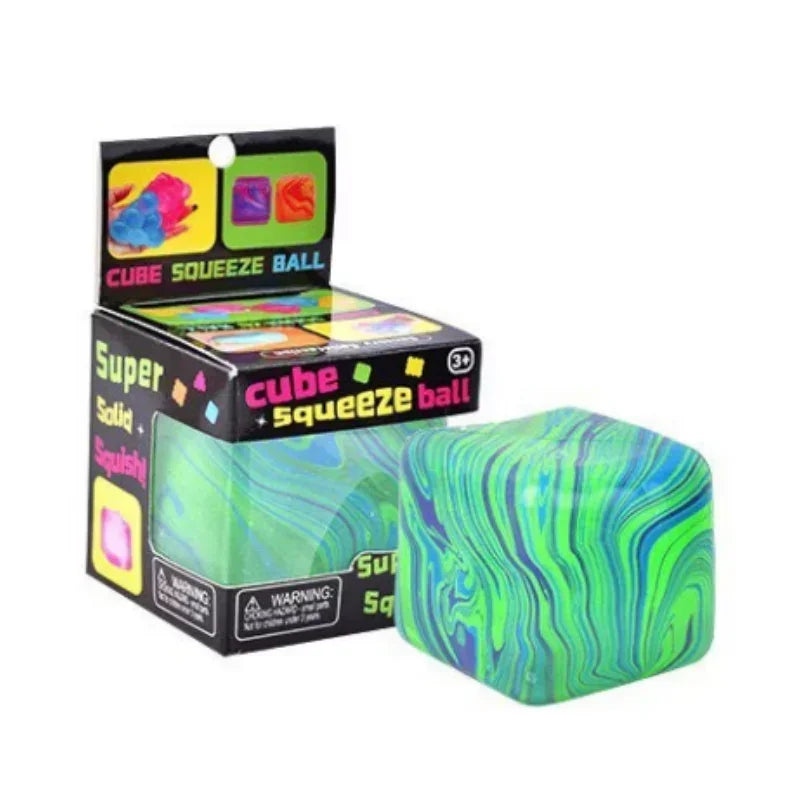 Ice Cube Shape Slow Rise Sensory Fidget Toys Anti-Stress Blocks Stress Relief Jigsaw Pressure Relief Souvenir for Kids & Adults