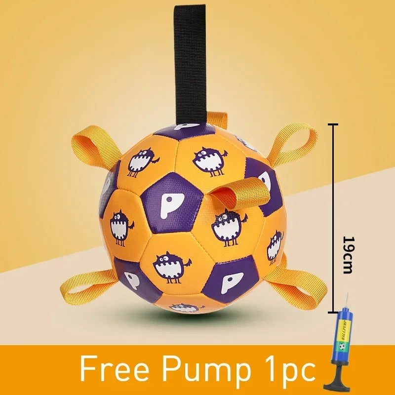 Dog Interactive Football Toys Children Soccer Dog Outdoor Training Balls Pet Sporty Bite Chew Teething Ball With Cute Printing