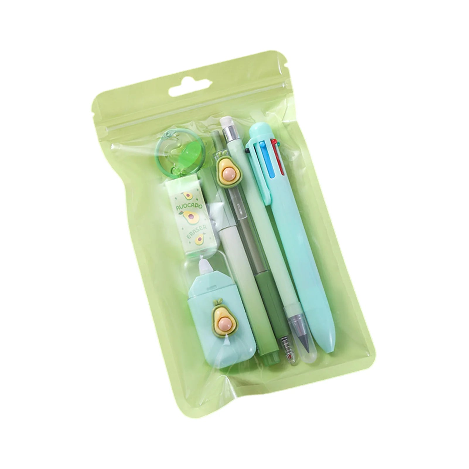 7pcs/set Colorful School Stationary Kits Including Ballpoint Pens Correction Tape Set For Student Learning Supplies