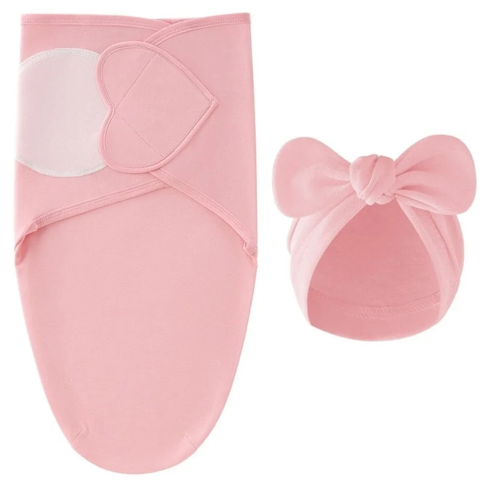Bowknot Blanket Hat Set Flower Lightweight Material Newborn Photography Blanket Breathable Soft Fabric Infant Swaddle Blanket