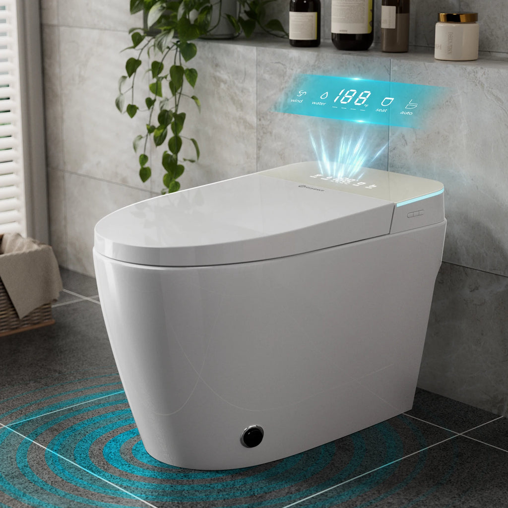 New Japanese Style Smart Toilet with Bidet for Home For Modern Bathroom Integrated Toilet Warm Wash Cleaning Intelligent Toilets