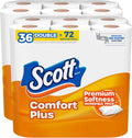 ComfortPlus Toilet Paper, 36 Triple Rolls, 231 Sheets per Roll, Septic-Safe, 1-Ply Tissue for Home Use
