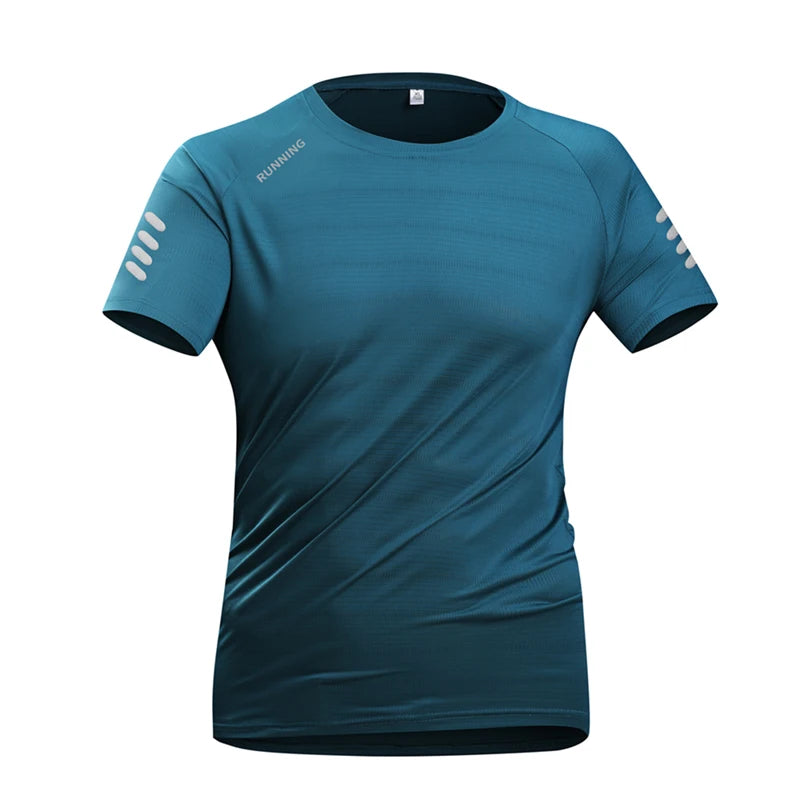 2026 Running T-Shirt Reflective Summer Breathable Short-Sleeved Quick-Drying Fitness Jogging Short-Sleeved Sports Short-Sleeved
