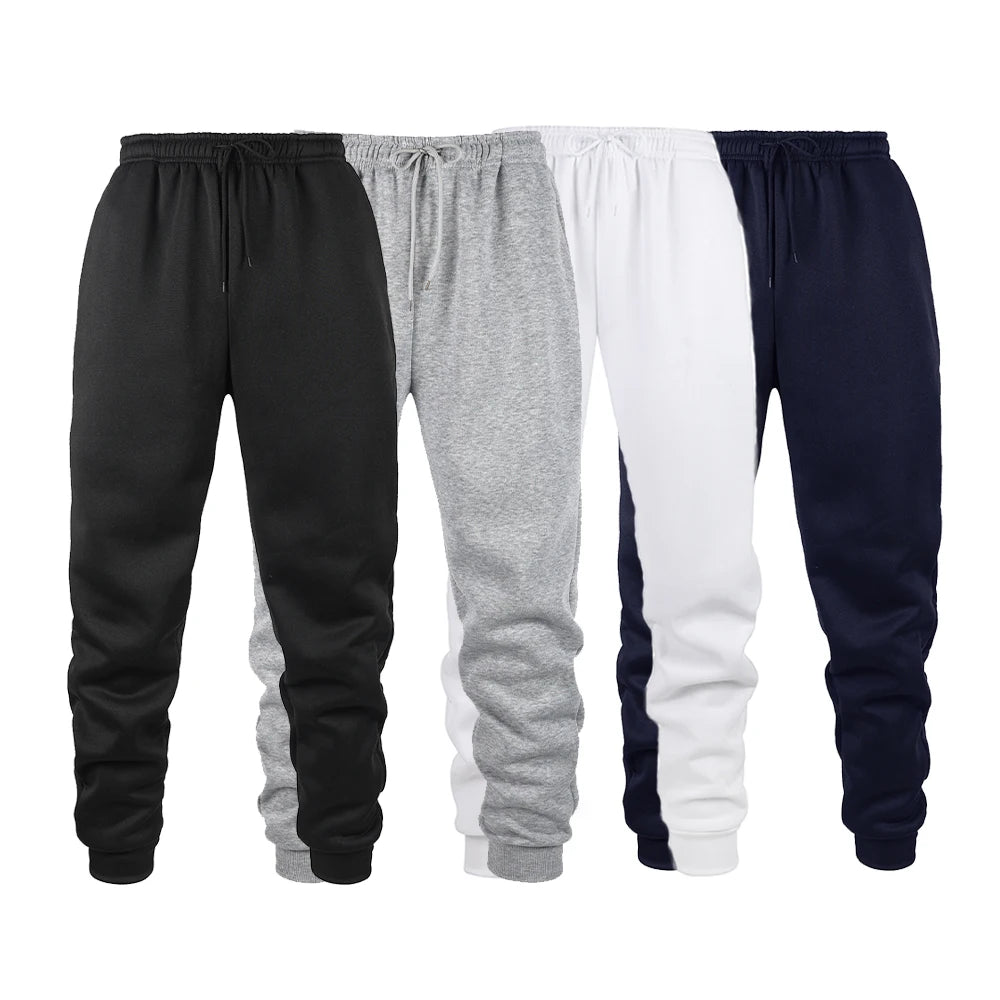 Men's Jogging Sports Pants Autumn Winter Sweatpants Men Sports Gym Trousers Fashion Solid Color Casual Workout Long Pants