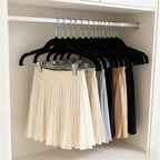 5/10 Pieces of Plastic Velvet-Coated Clothes Hangers, with Movable Strong Clips, Non-Slip and Anti-Fall, Suitable for Hanging Pants, Skirts, Bras, and Camisoles